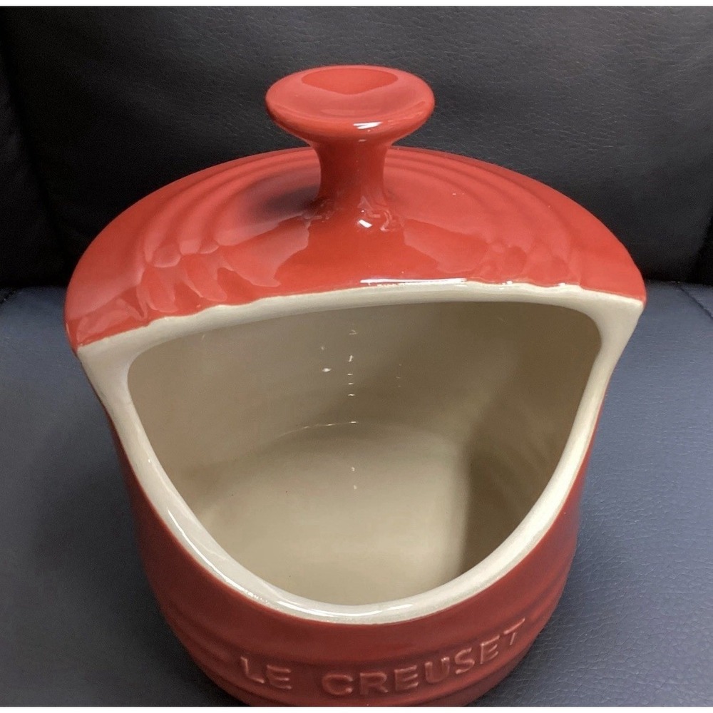 Le Creuset Red Stoneware Salt Pig 10oz 0.3L Kitchen Crock 18-17